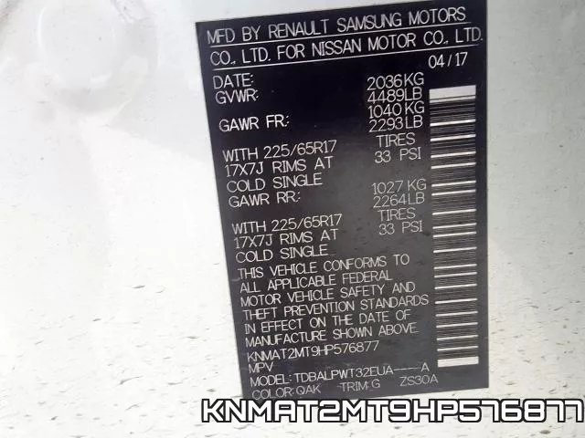 KNMAT2MT9HP576877 фото 2