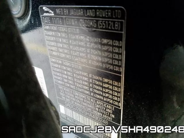 SADCJ2BV5HA490248 фото 2