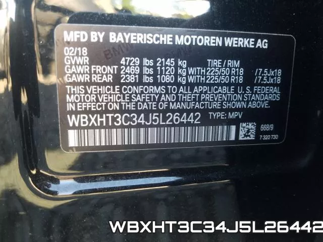WBXHT3C34J5L26442 фото 2