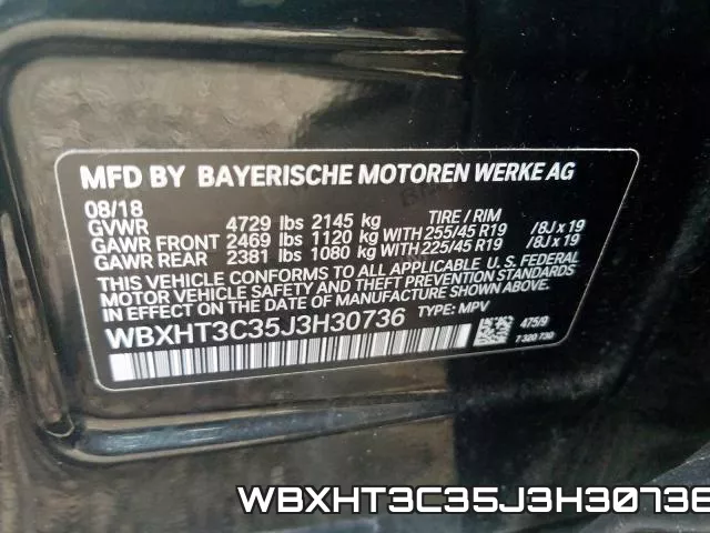 WBXHT3C35J3H30736 фото 2