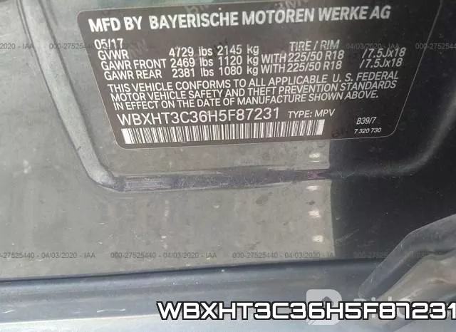 WBXHT3C36H5F87231 фото 10