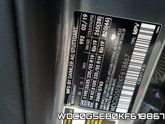 WDC0G5EB0KF618867 фото 2