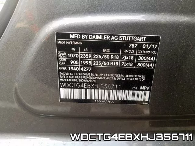 WDCTG4EBXHJ356711 фото 2