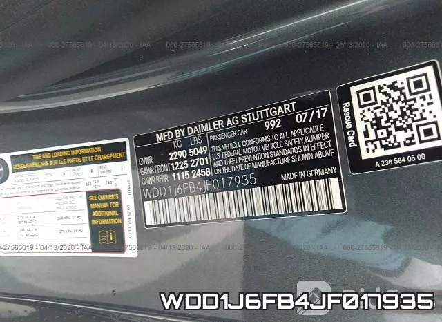 WDD1J6FB4JF017935 фото 10