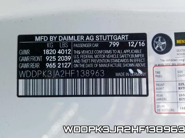 WDDPK3JA2HF138963 фото 2