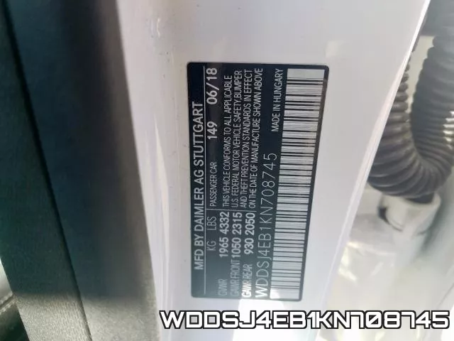 WDDSJ4EB1KN708745 фото 2