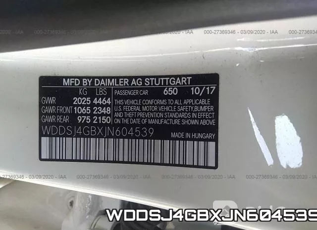 WDDSJ4GBXJN604539 фото 10
