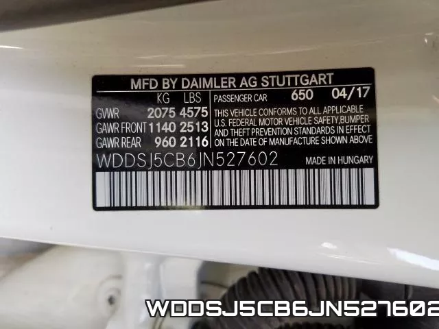 WDDSJ5CB6JN527602 фото 2