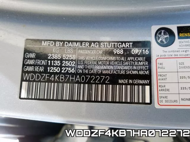 WDDZF4KB7HA072272 фото 2