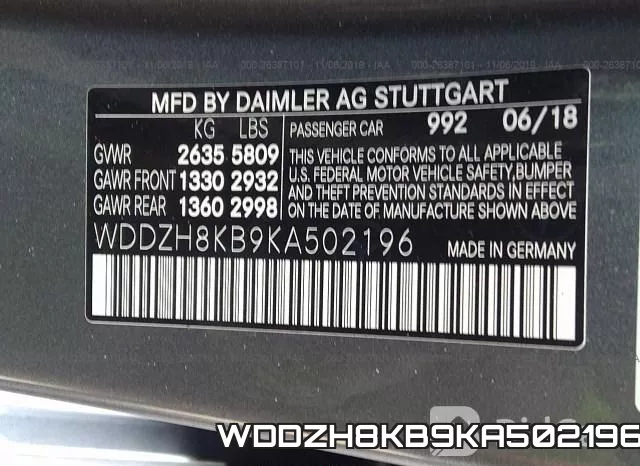WDDZH8KB9KA502196 фото 10