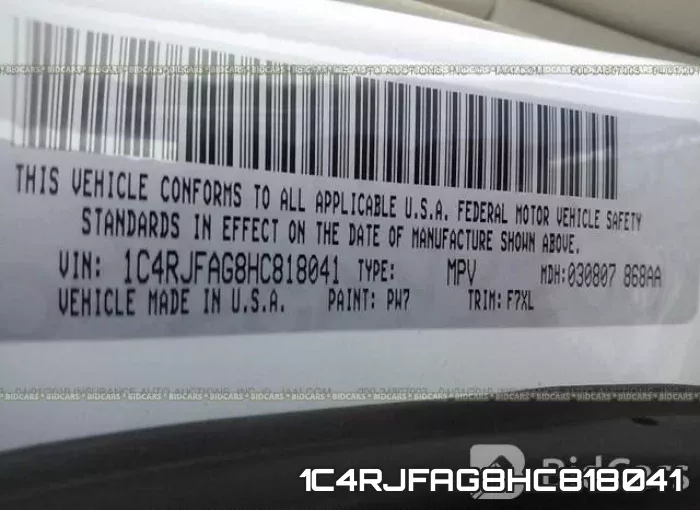 1C4RJFAG8HC818041 фото 10