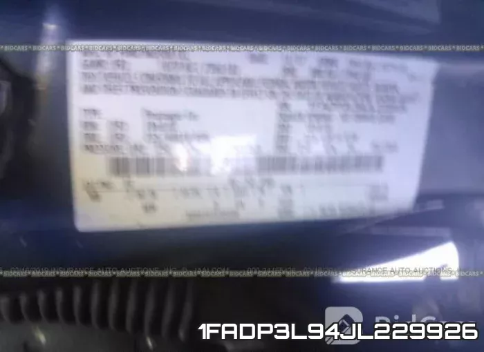 1FADP3L94JL229926 фото 10