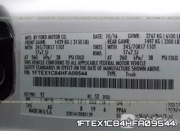 1FTEX1C84HFA09544 фото 10