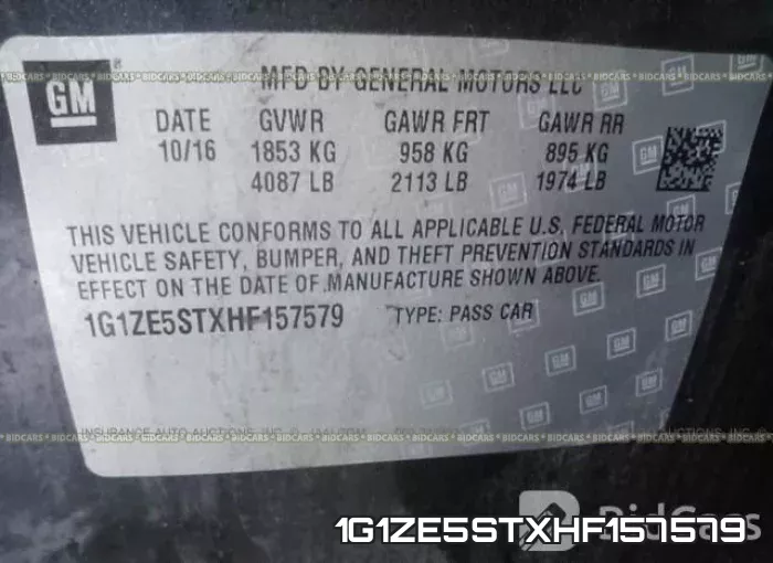 1G1ZE5STXHF157579 фото 9
