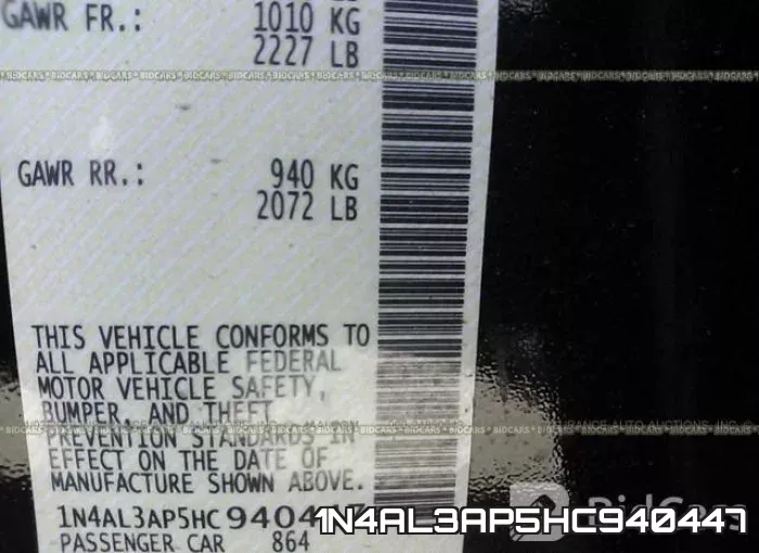 1N4AL3AP5HC940447 фото 10