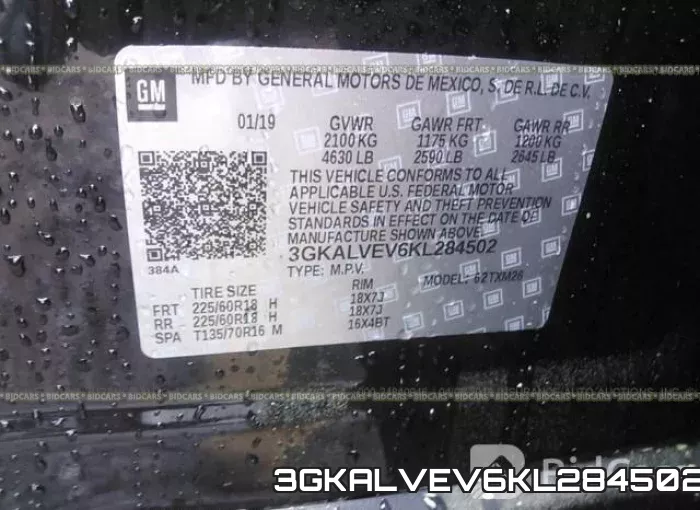3GKALVEV6KL284502 фото 10