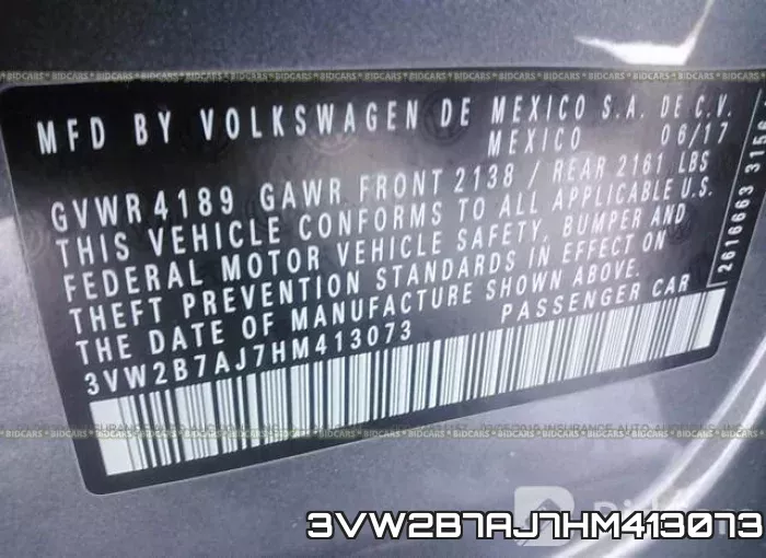 3VW2B7AJ7HM413073 фото 10