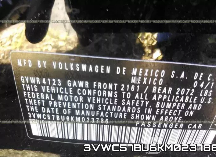 3VWC57BU6KM023786 фото 10