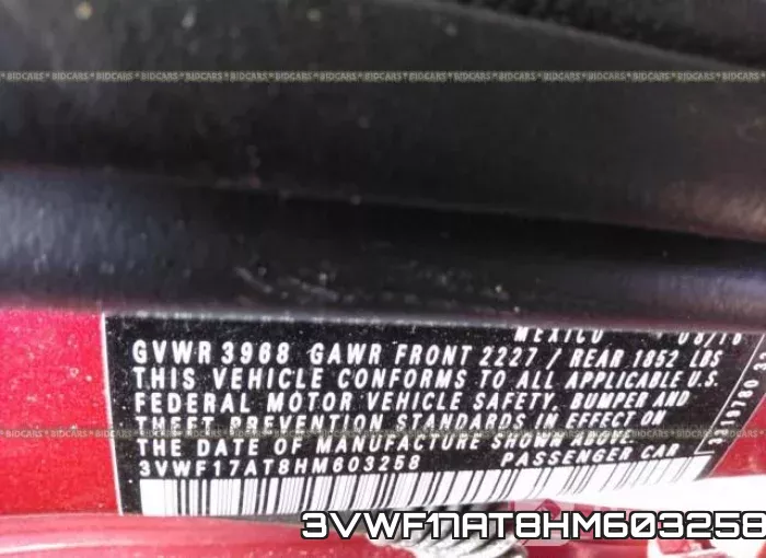 3VWF17AT8HM603258 фото 10