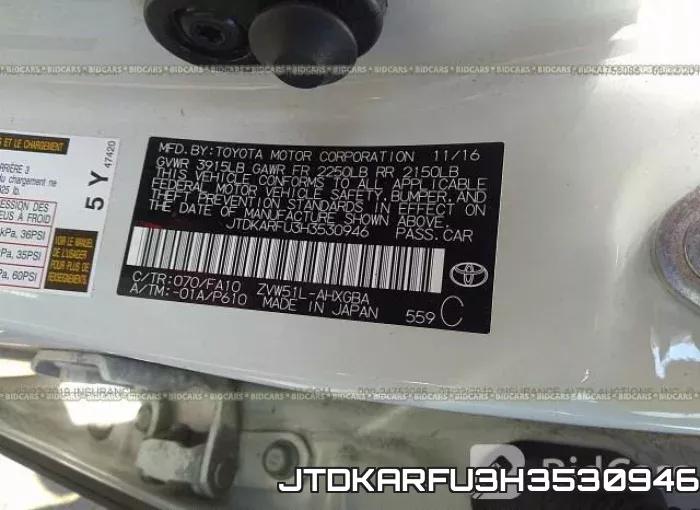 JTDKARFU3H3530946 фото 10