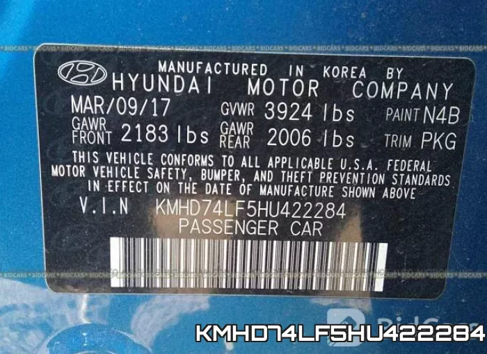 KMHD74LF5HU422284 фото 10