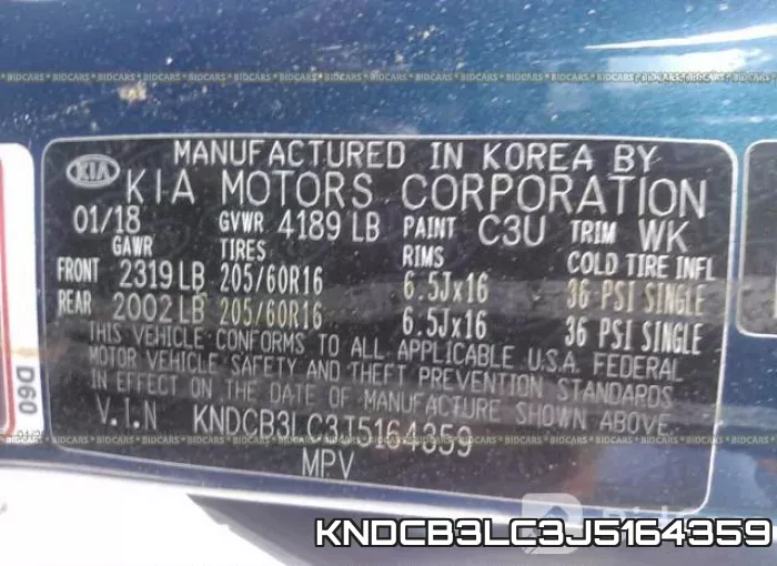 KNDCB3LC3J5164359 фото 10