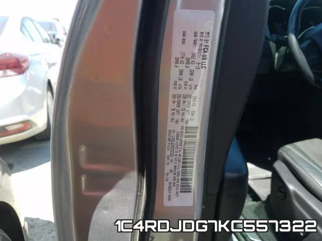 1C4RDJDG7KC557322 фото 2