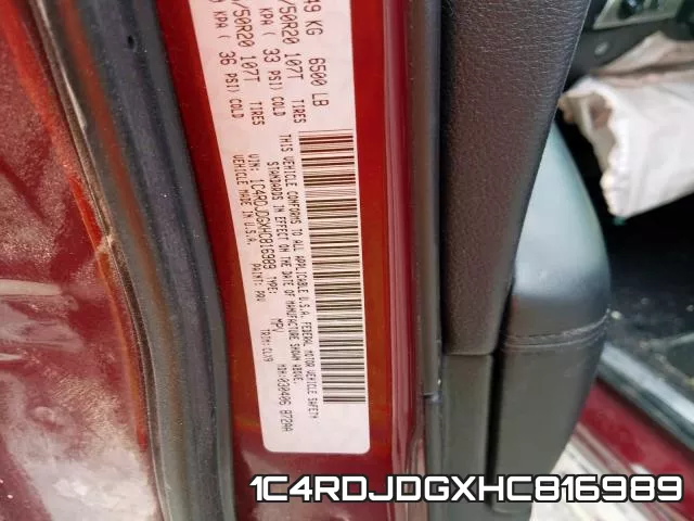 1C4RDJDGXHC816989 фото 2