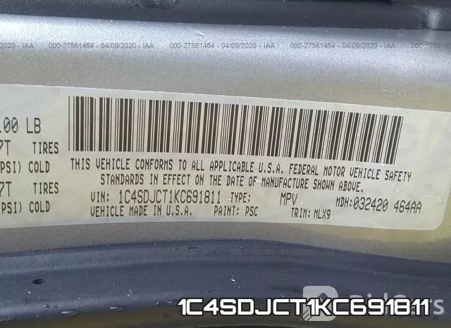 1C4SDJCT1KC691811 фото 10