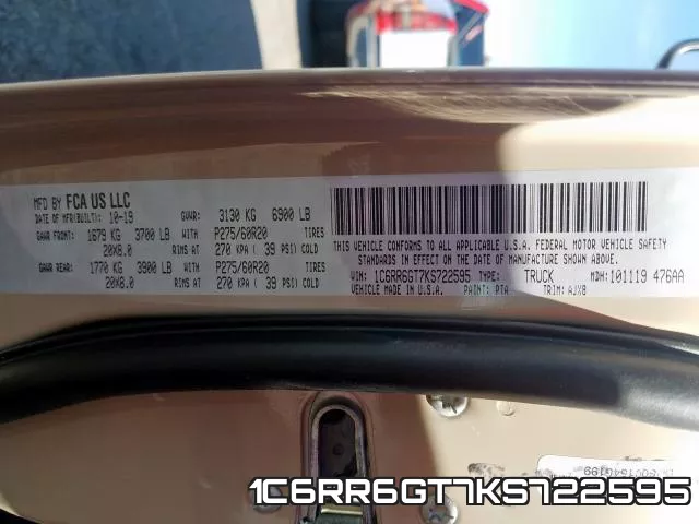 1C6RR6GT7KS722595 фото 2