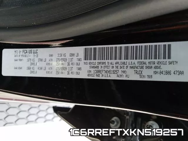 1C6RREFTXKN519257 фото 2