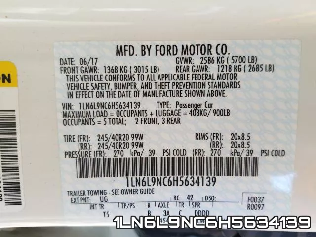 1LN6L9NC6H5634139 фото 2