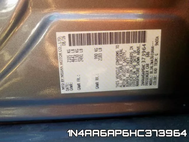 1N4AA6AP6HC373964 фото 2