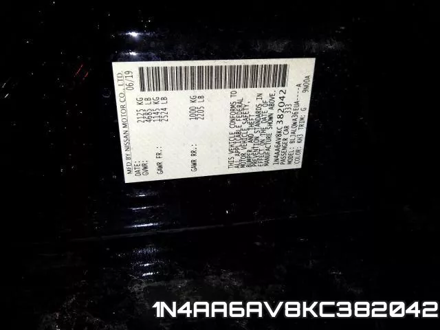 1N4AA6AV8KC382042 фото 2