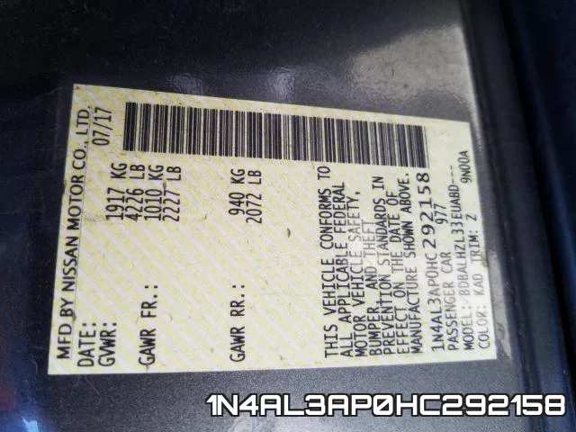 1N4AL3AP0HC292158 фото 2