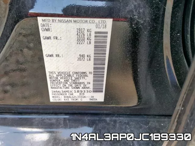 1N4AL3AP0JC189330 фото 2
