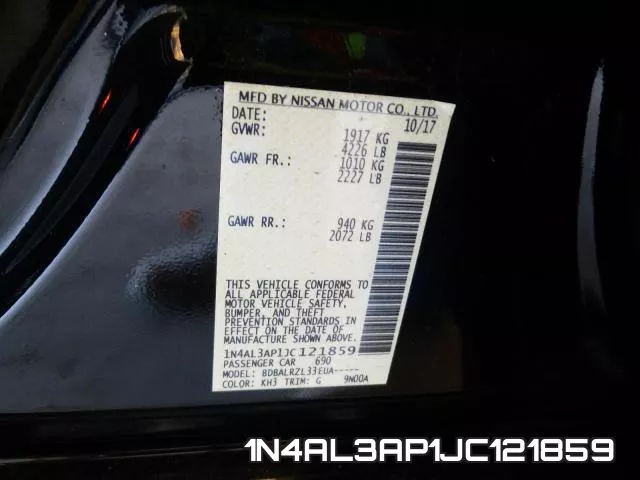 1N4AL3AP1JC121859 фото 2