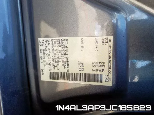 1N4AL3AP3JC185823 фото 2