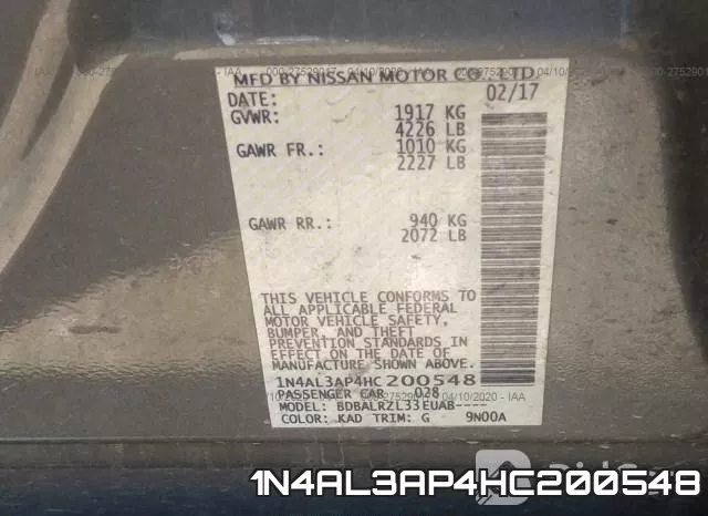 1N4AL3AP4HC200548 фото 10