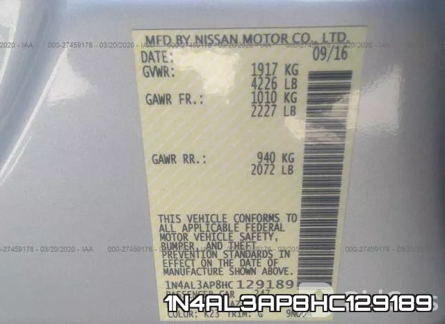 1N4AL3AP8HC129189 фото 10