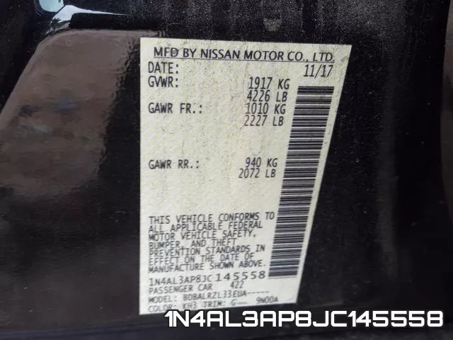 1N4AL3AP8JC145558 фото 2
