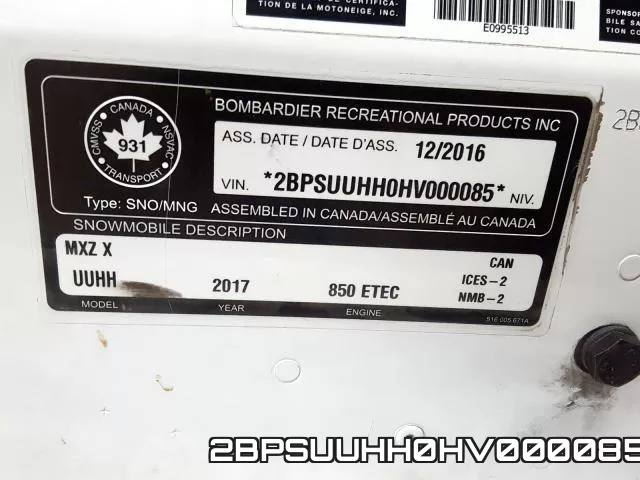 2BPSUUHH0HV000085 фото 2