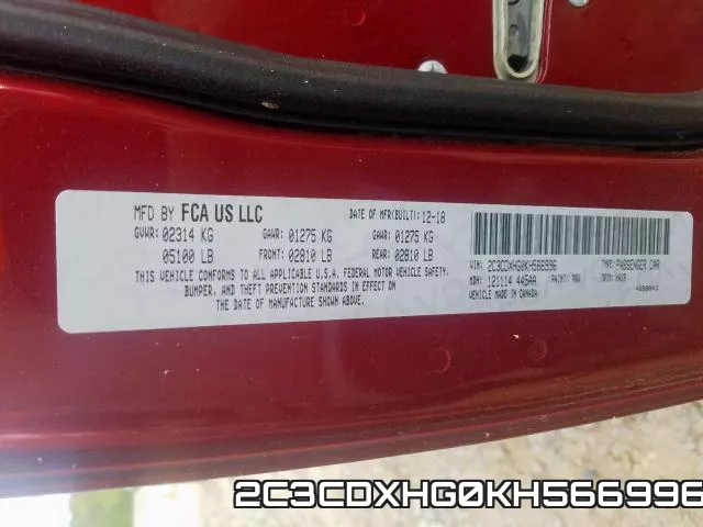 2C3CDXHG0KH566996 фото 2