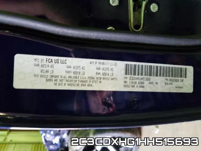 2C3CDXHG1HH515693 фото 2