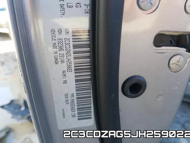 2C3CDZAG5JH259022 фото 2
