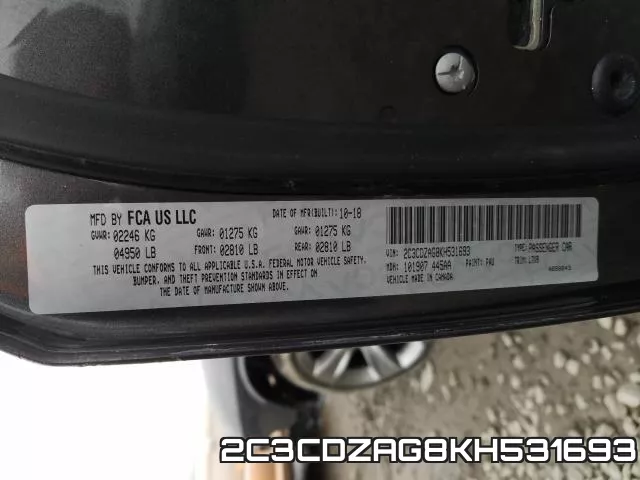 2C3CDZAG8KH531693 фото 2