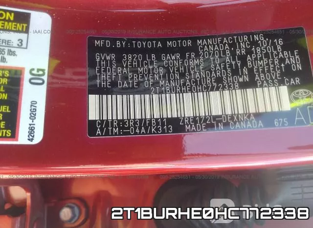 2T1BURHE0HC772338 фото 10