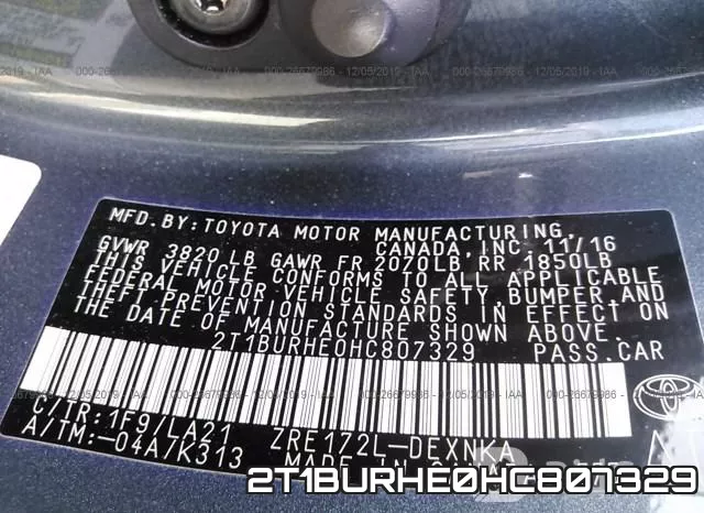 2T1BURHE0HC807329 фото 10