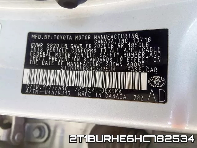 2T1BURHE6HC782534 фото 2