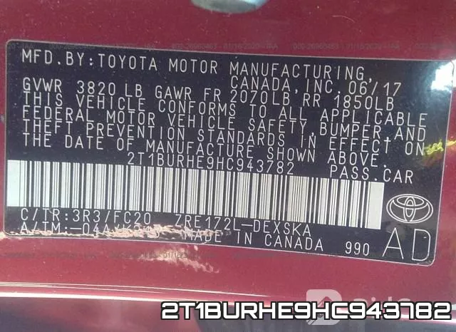 2T1BURHE9HC943782 фото 10